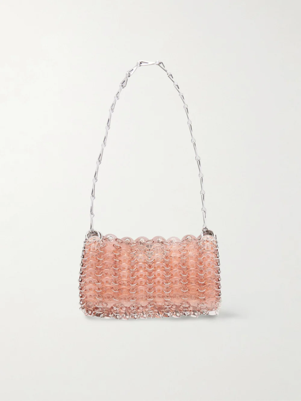 Back view of the Rabanne 1969 Nano Chainmail Shoulder Bag