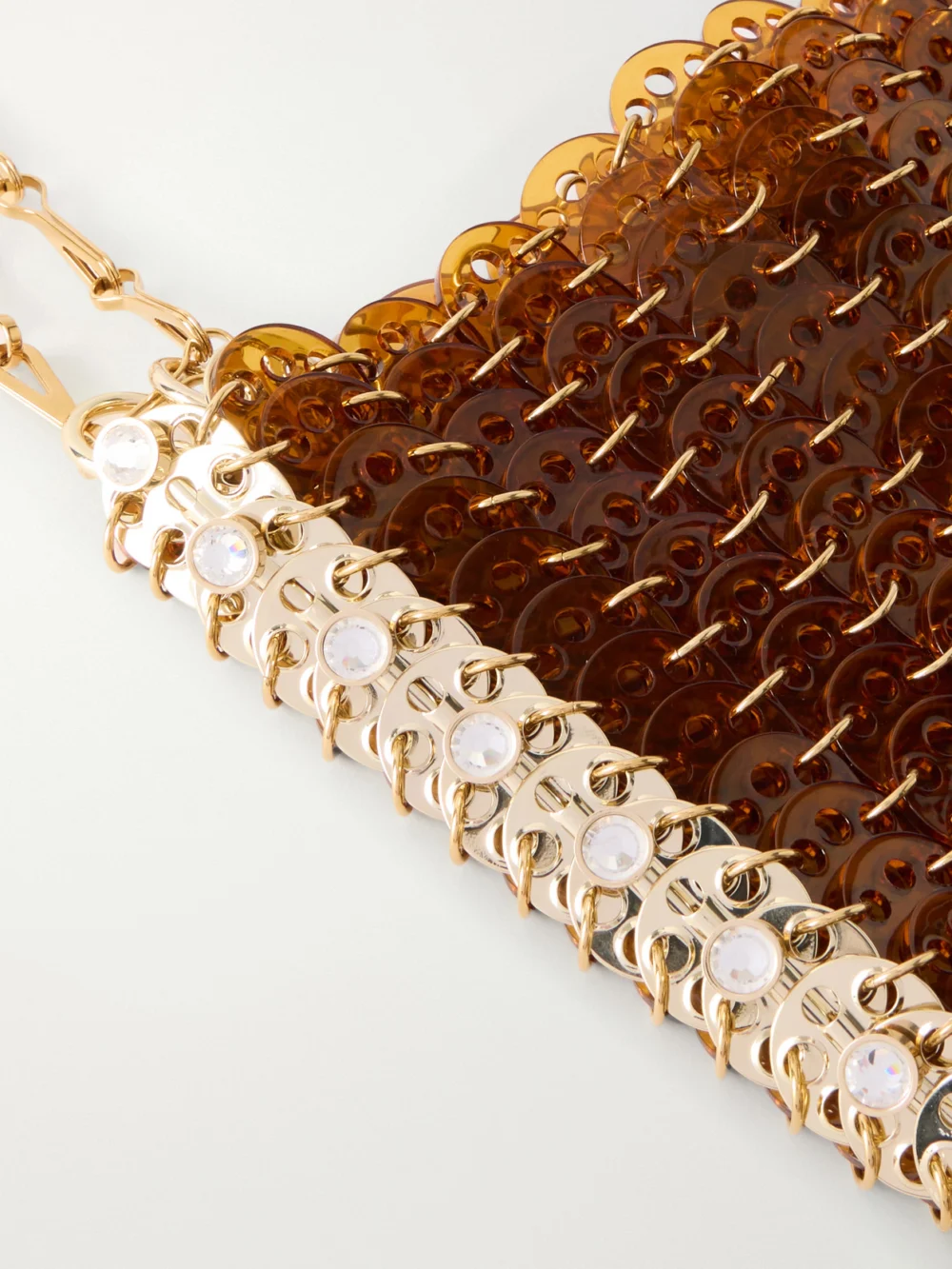 Close-up detail of the Rabanne 1969 Pailette-embellished Shoulder Bag