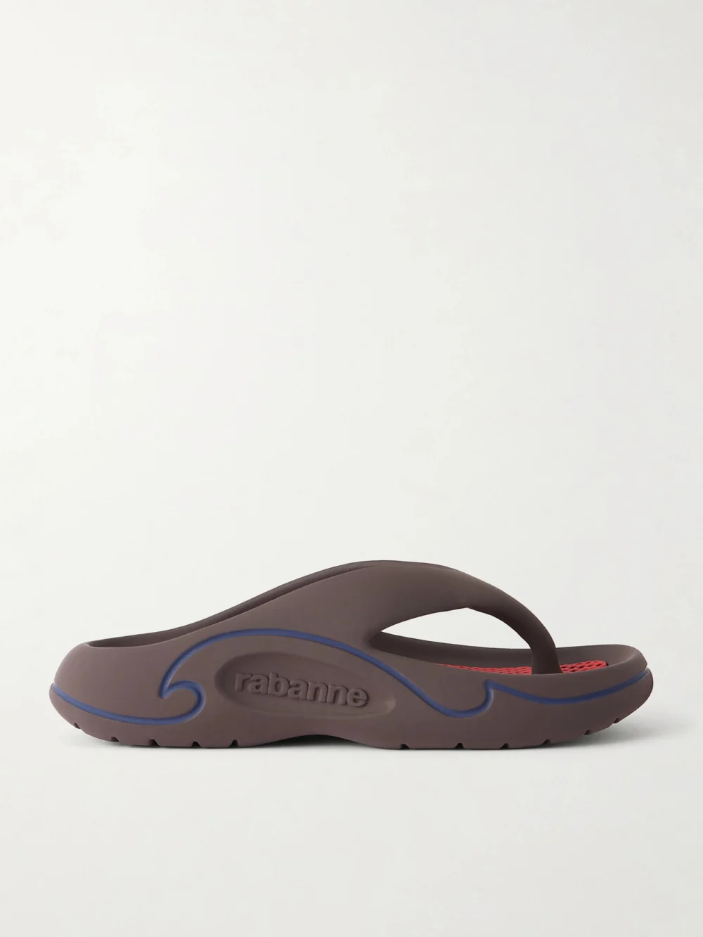 Rabanne 3d Logo-embossed Thong Sandals in brown