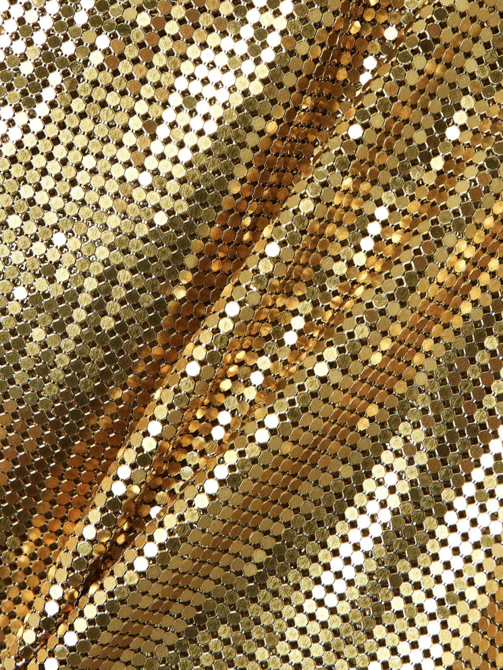 Close-up detail of the Rabanne Chainmail Mini Skirt