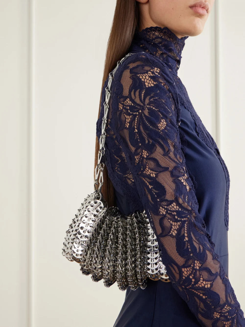 Rabanne Chainmail Shoulder Bag, styled view