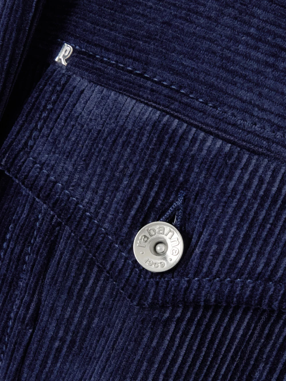 Close-up detail of the Rabanne Cotton-corduroy Jacket