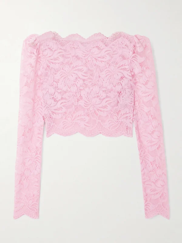 Rabanne Cropped Stretch-lace Top