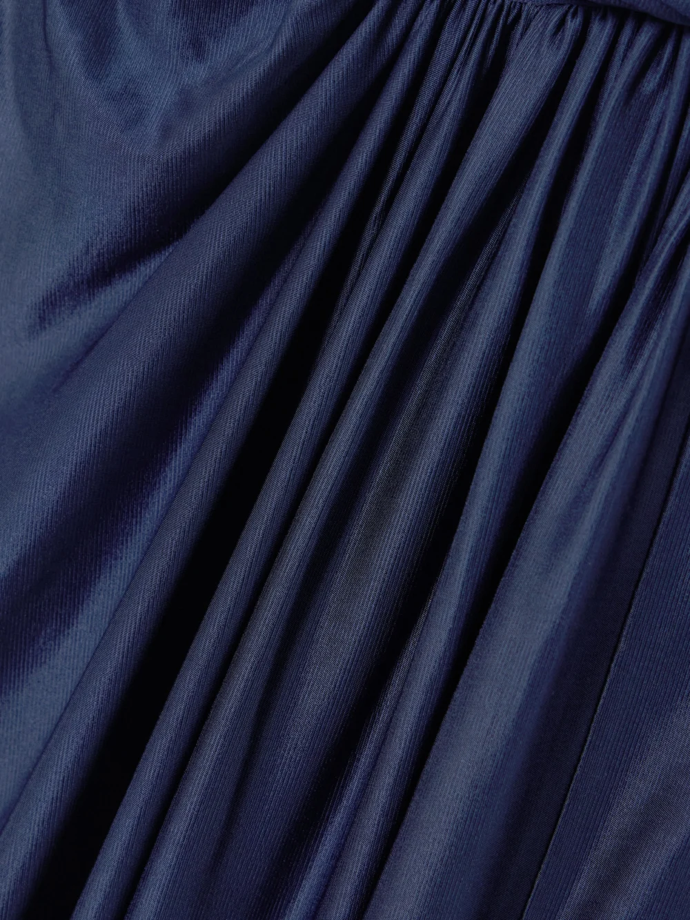 Close-up detail of the Rabanne Draped Satin-jersey Midi Skirt