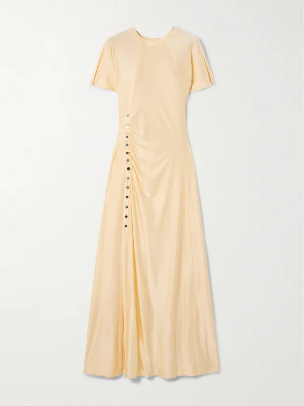 Rabanne Embellished Stretch-satin Maxi Dress