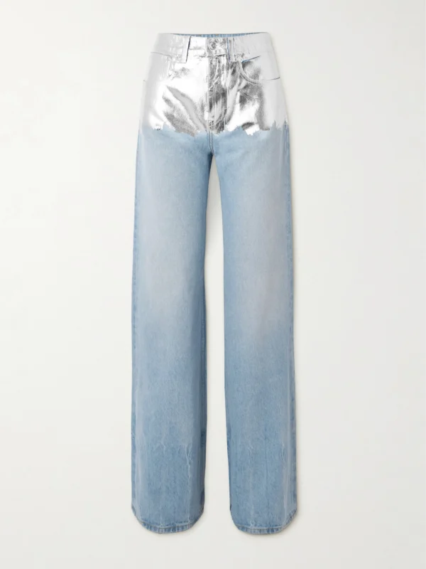 Rabanne Metallic Coated Jeans