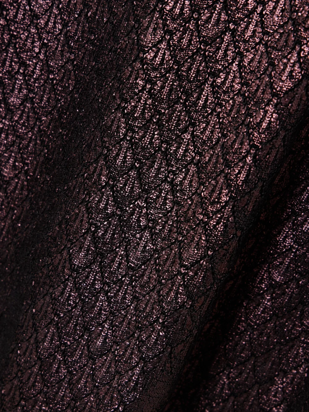 Close-up detail of the Rabanne Metallic Jacquard-knit Maxi Dress
