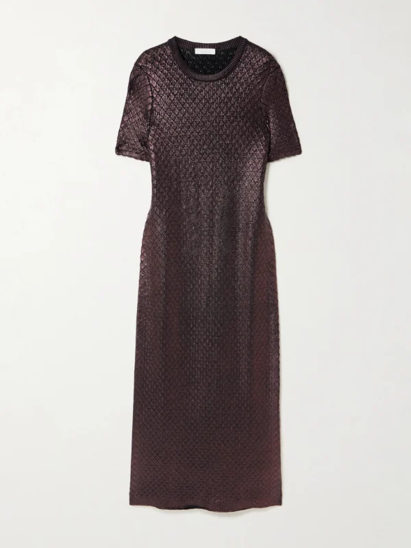 Rabanne Metallic Jacquard-knit Maxi Dress