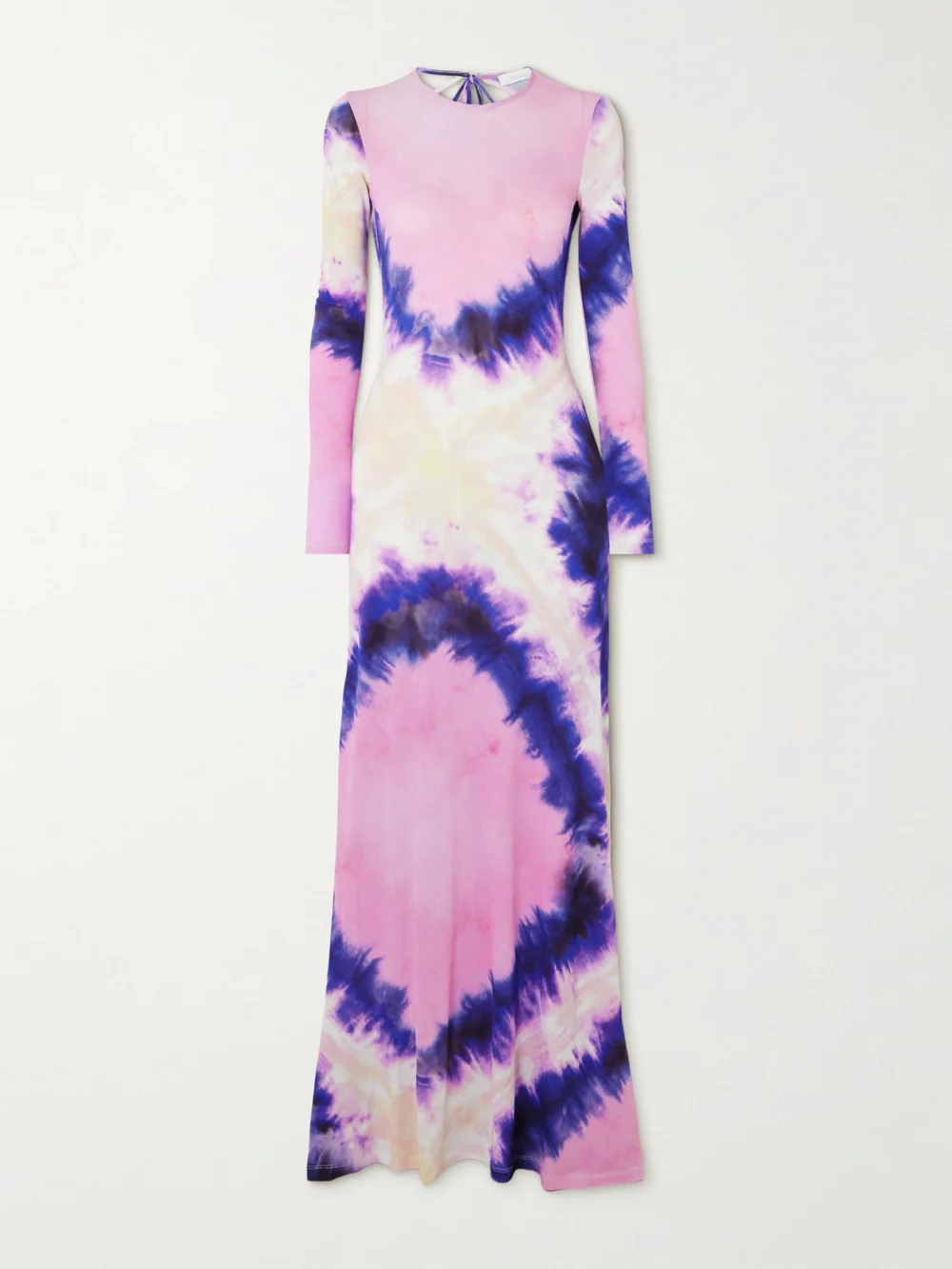 Rabanne Open-back Tie-dyed Stretch-crepe Maxi Dress in pink