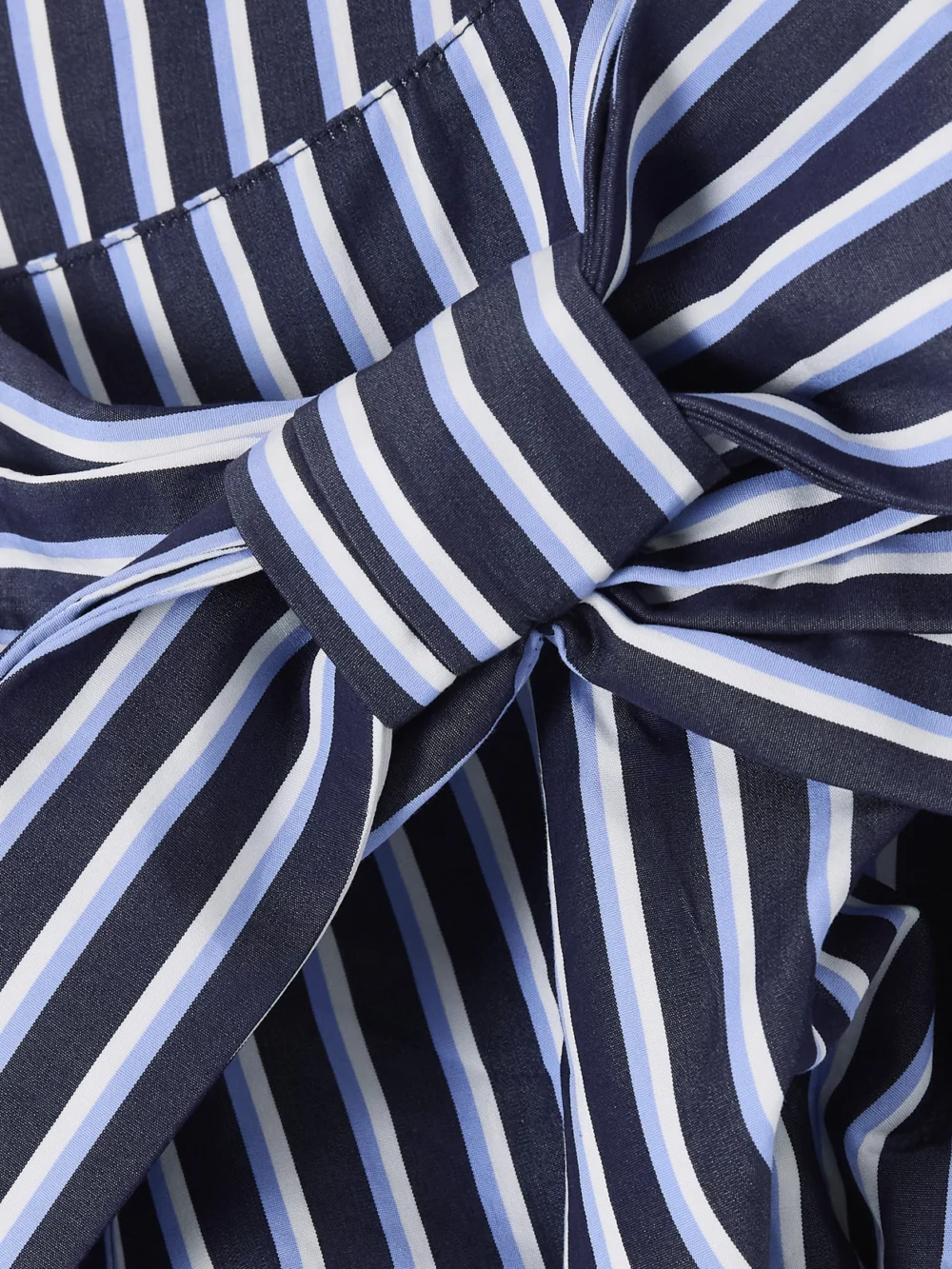 Close-up detail of the Rabanne Striped Cotton-poplin Shorts