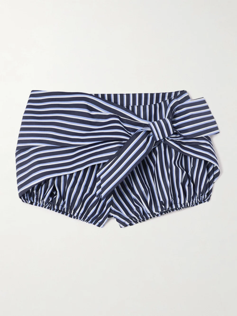 Rabanne Striped Cotton-poplin Shorts in blue