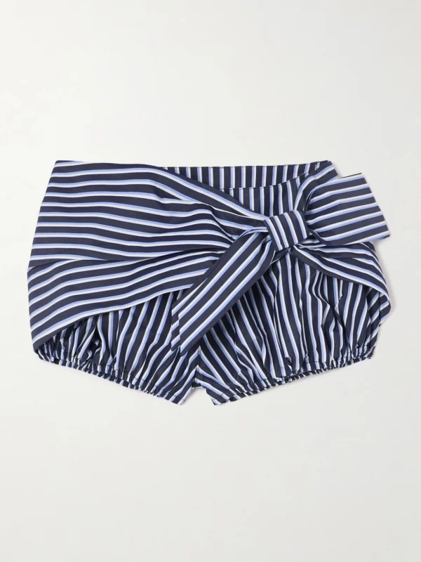 Rabanne Striped Cotton-poplin Shorts
