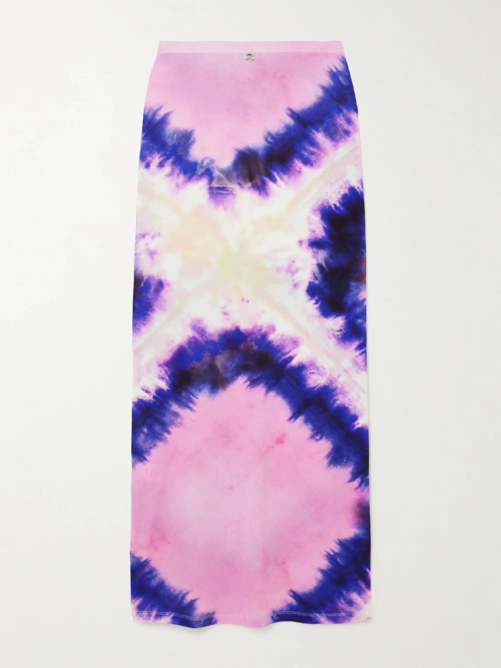 Rabanne Tie-dyed Stretch-crepe Maxi Skirt in pink