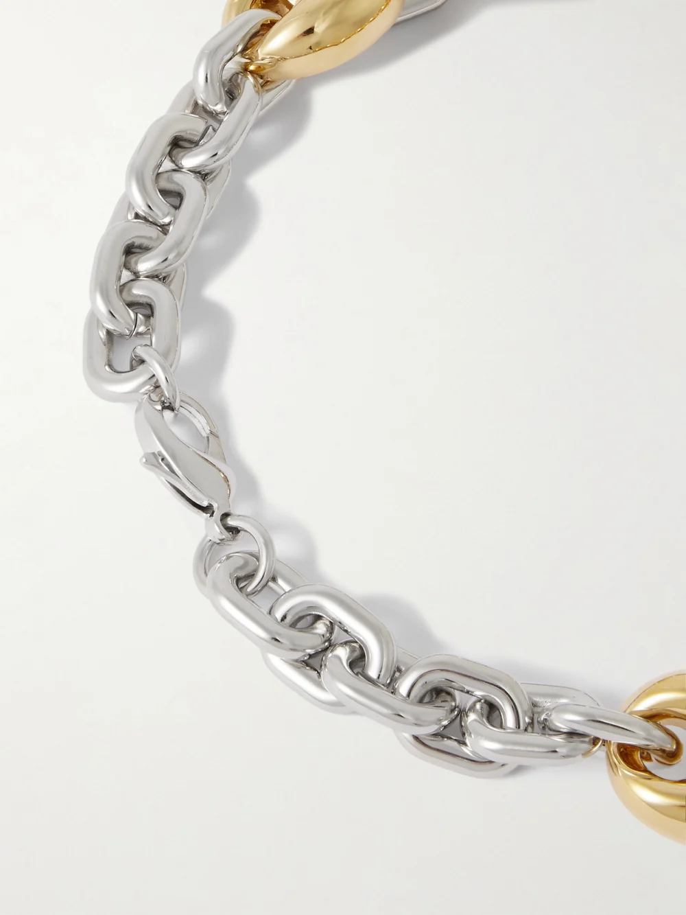 Back view of the Rabanne X Eight Silver and Gold-tone Necklace