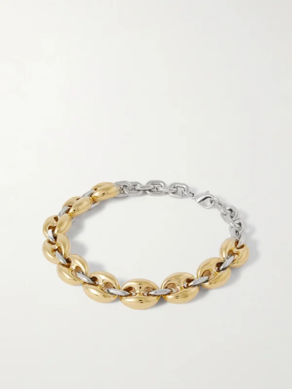 Rabanne X Eight Silver and Gold-tone Necklace