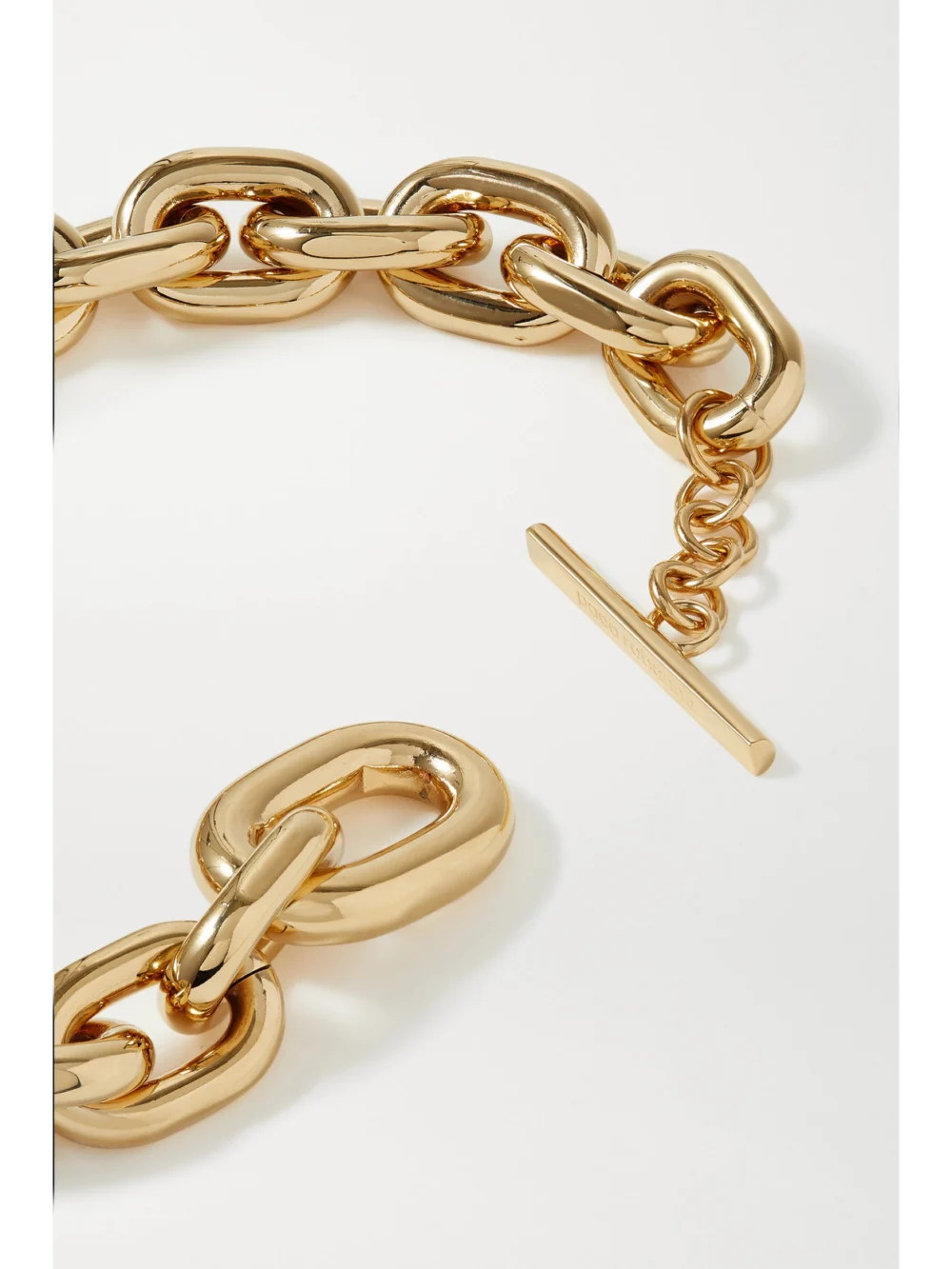 Back view of the Rabanne Xl Link Gold-tone Necklace