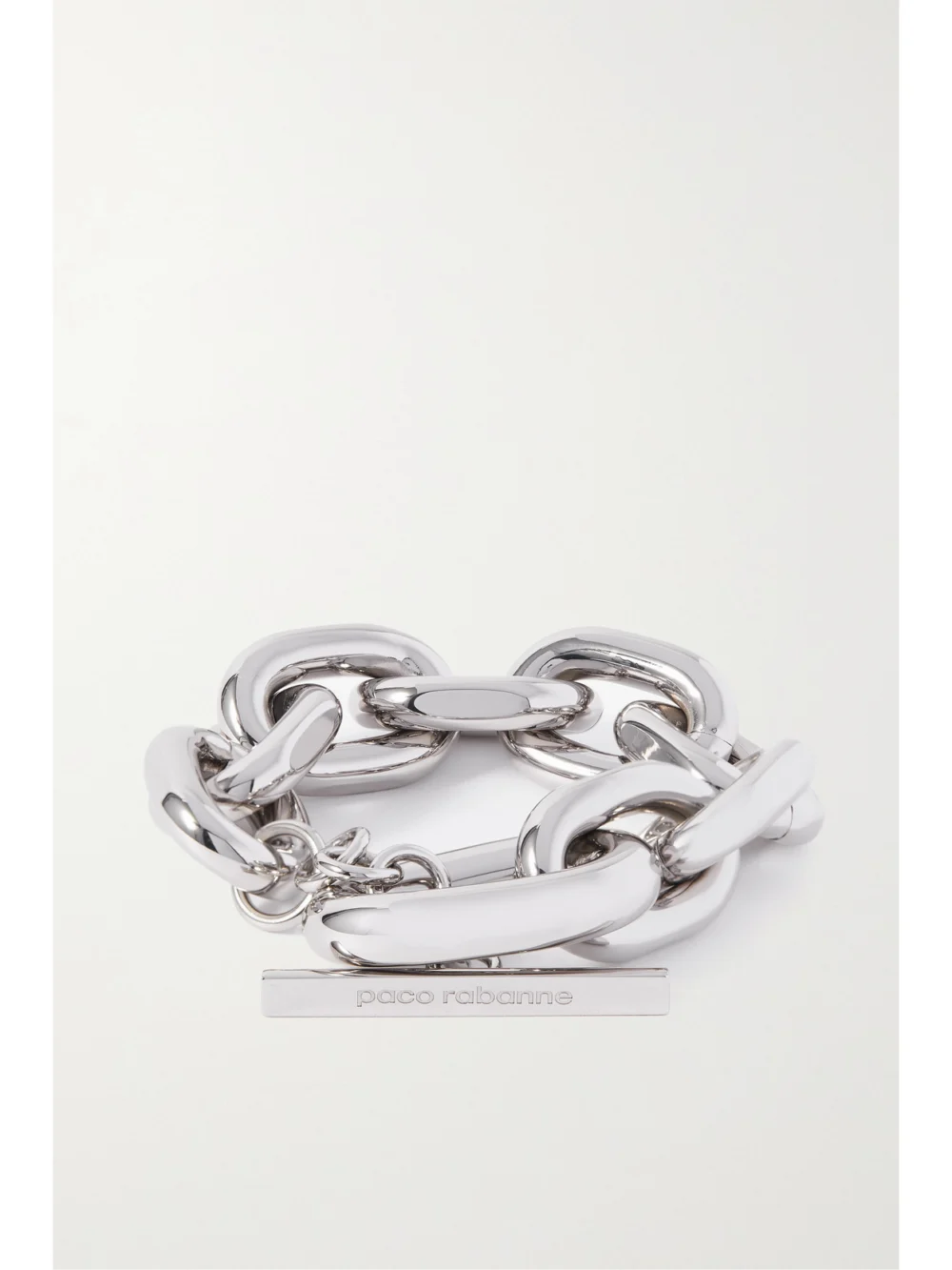 Back view of the Rabanne Xl Silver-tone Bracelet