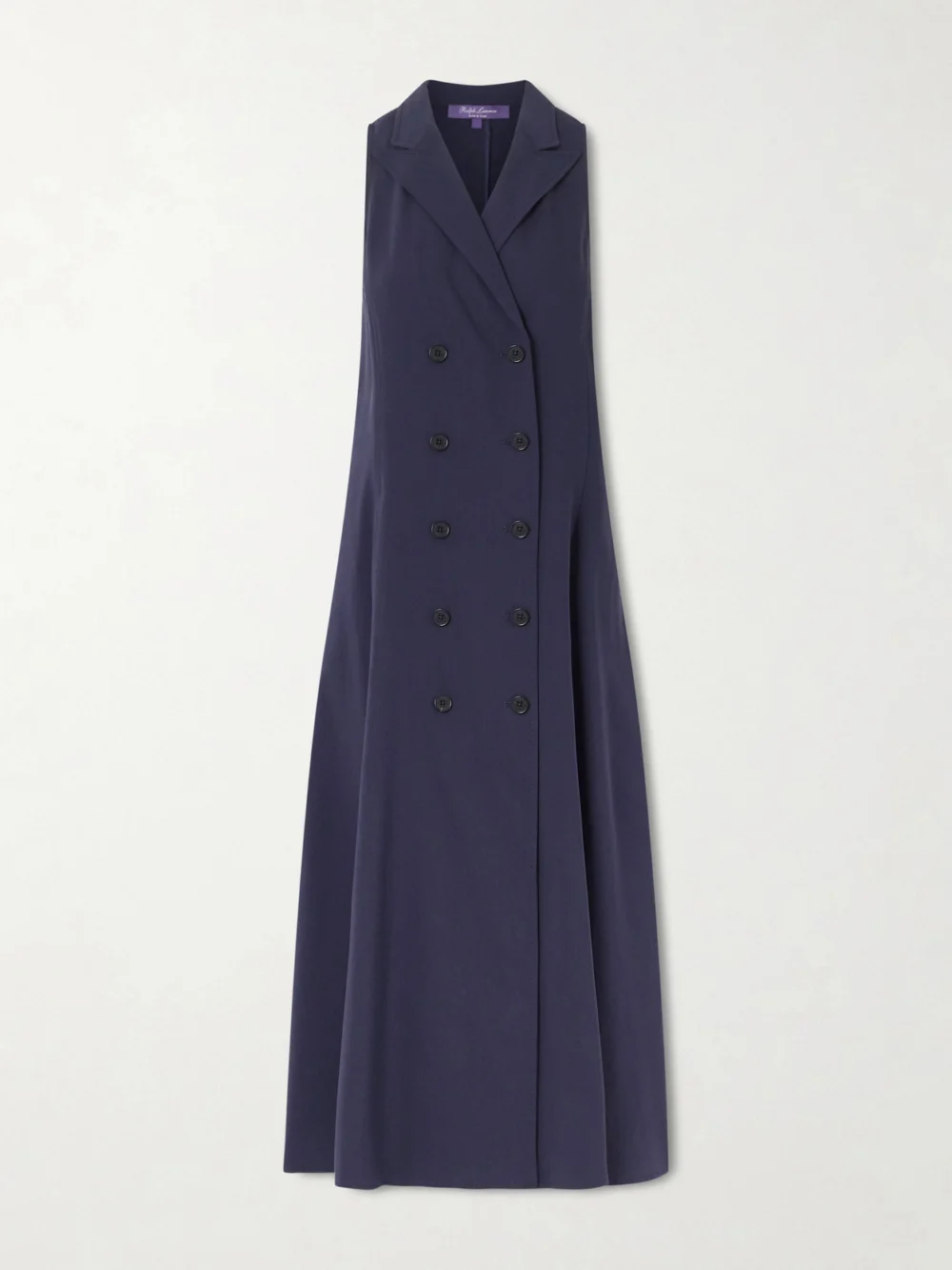 Ralph Lauren Collection Alecia Cotton-blend Jersey Midi Dress in navy