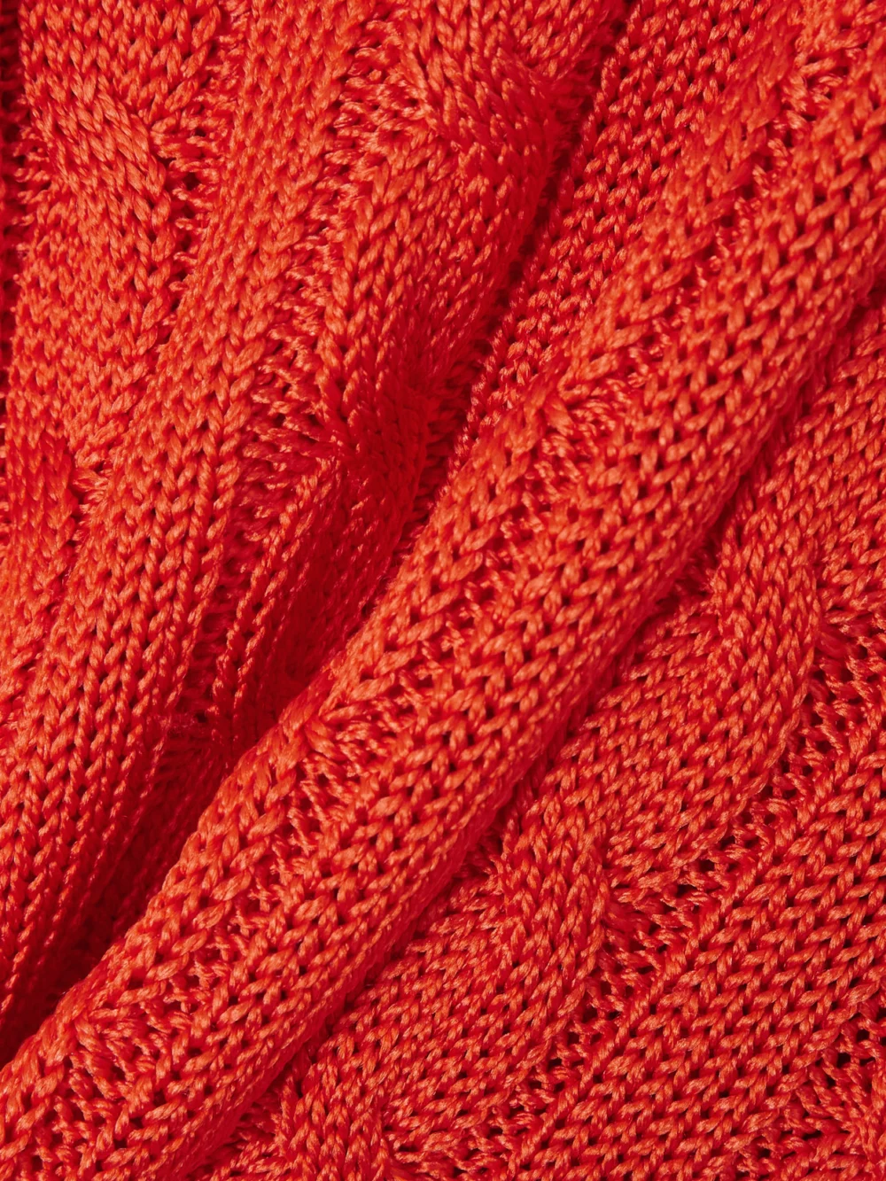 Close-up detail of the Ralph Lauren Collection Cable-knit Silk Sweater