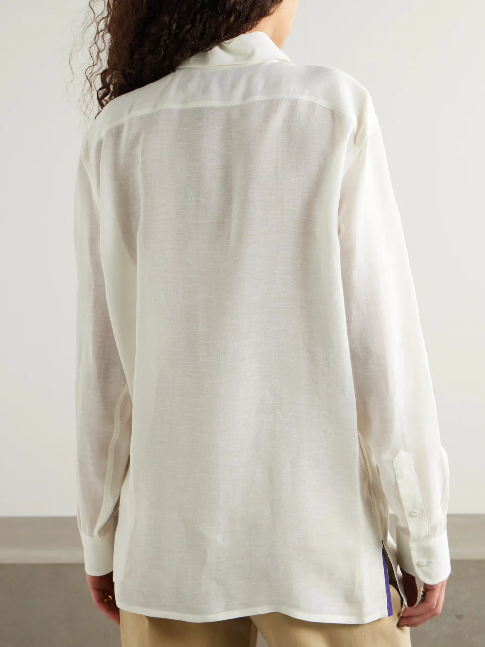 Back view of the Ralph Lauren Collection Capri Voile Shirt