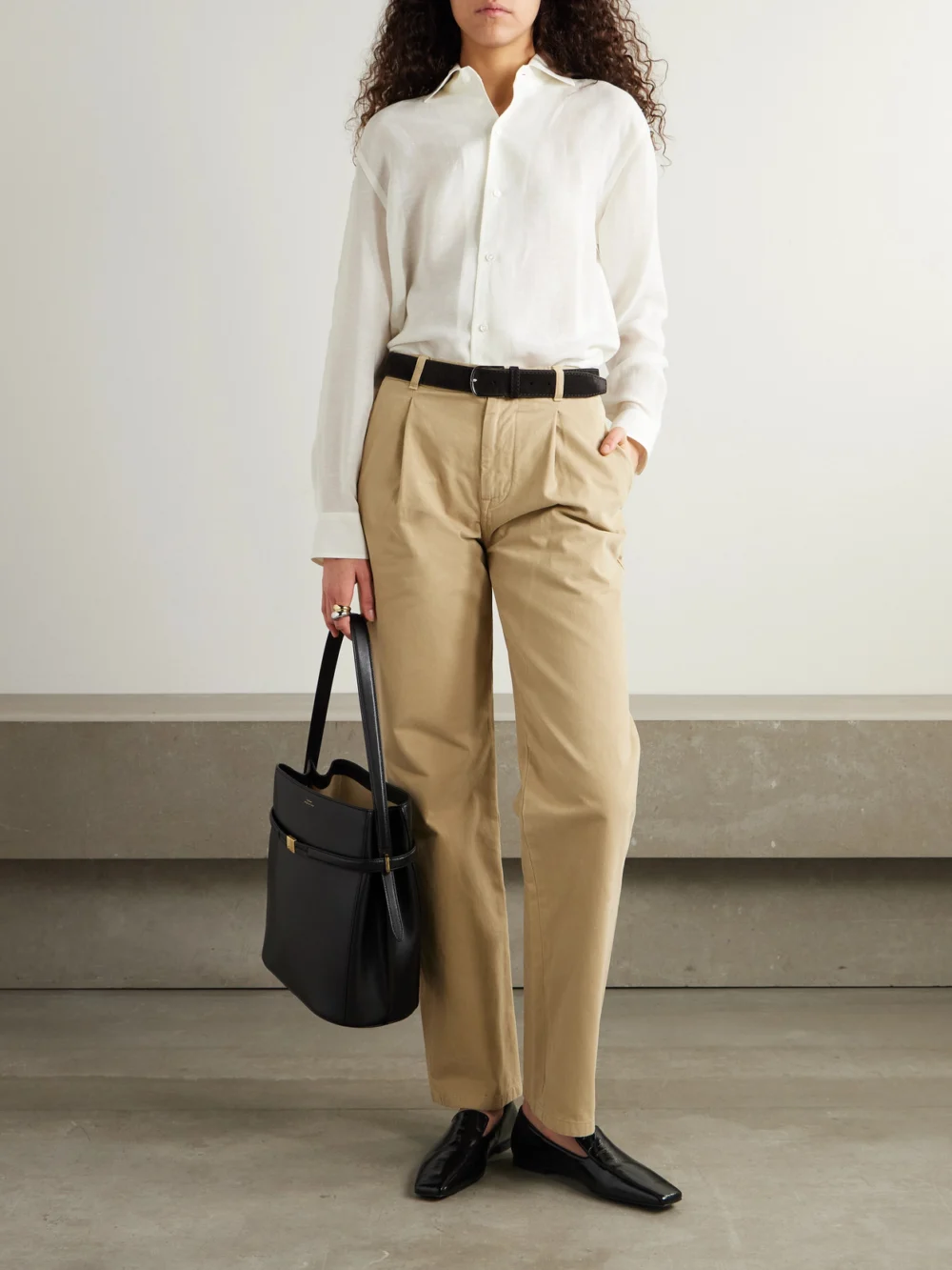 Ralph Lauren Collection Capri Voile Shirt, worn by a model