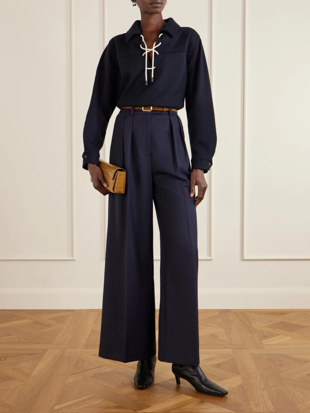 Ralph Lauren Collection Cashmere-blend Sweater, worn by a model