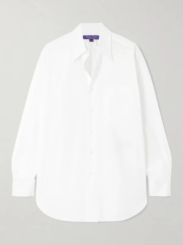 Ralph Lauren Collection Damien Embroidered Cotton-poplin Shirt