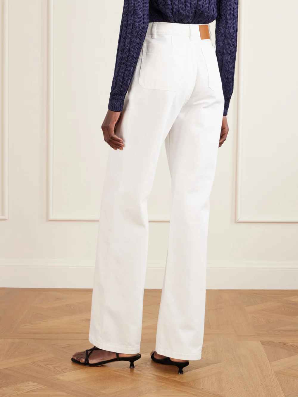 Back view of the Ralph Lauren Collection Dylon High-rise Straight-leg Jeans