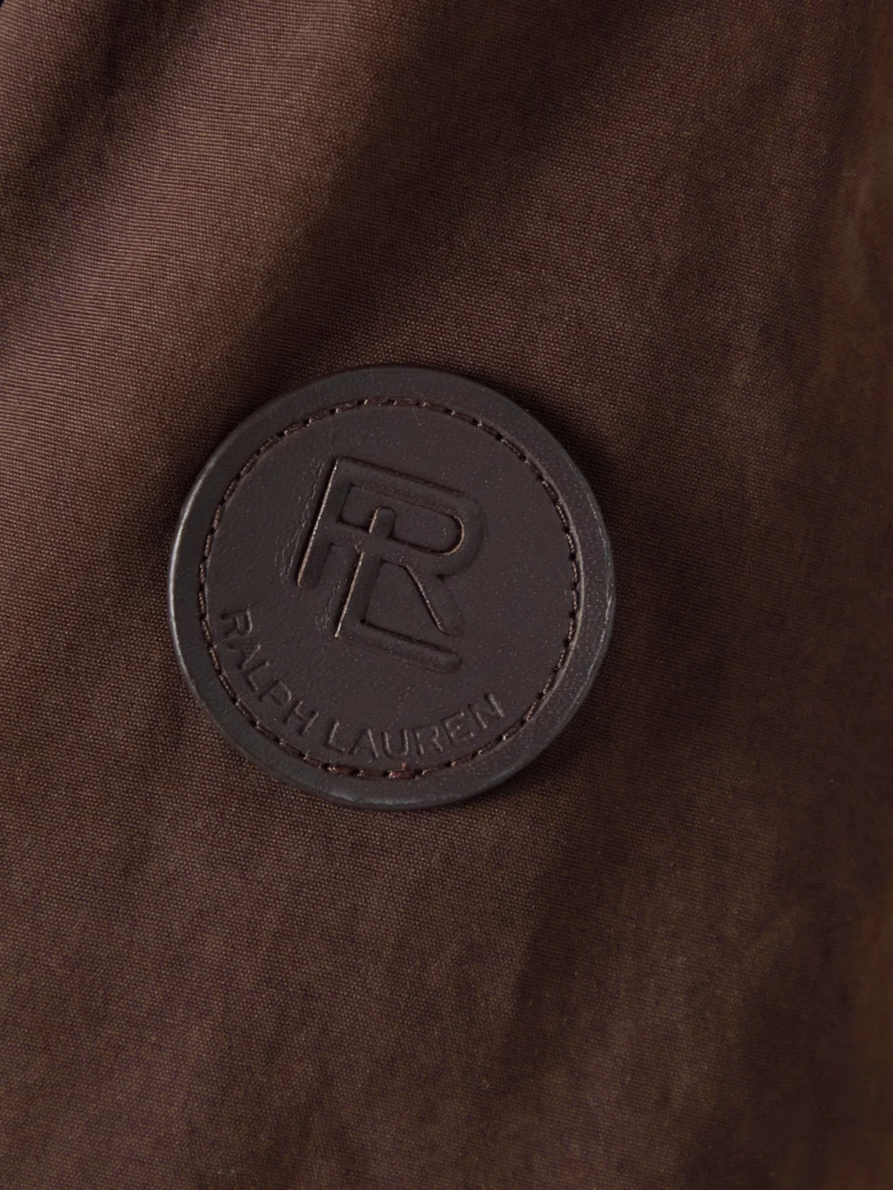Close-up detail of the Ralph Lauren Collection Katie Padded Brushed Cotton-blend Jacket