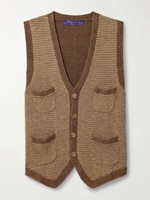 Ralph Lauren Collection Linen and Silk-blend Vest