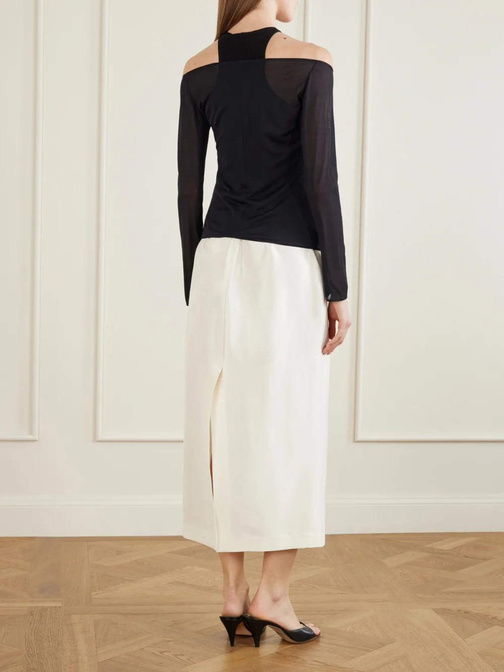 Back view of the Ralph Lauren Collection Maxime Silk-jersey Sweatshirt