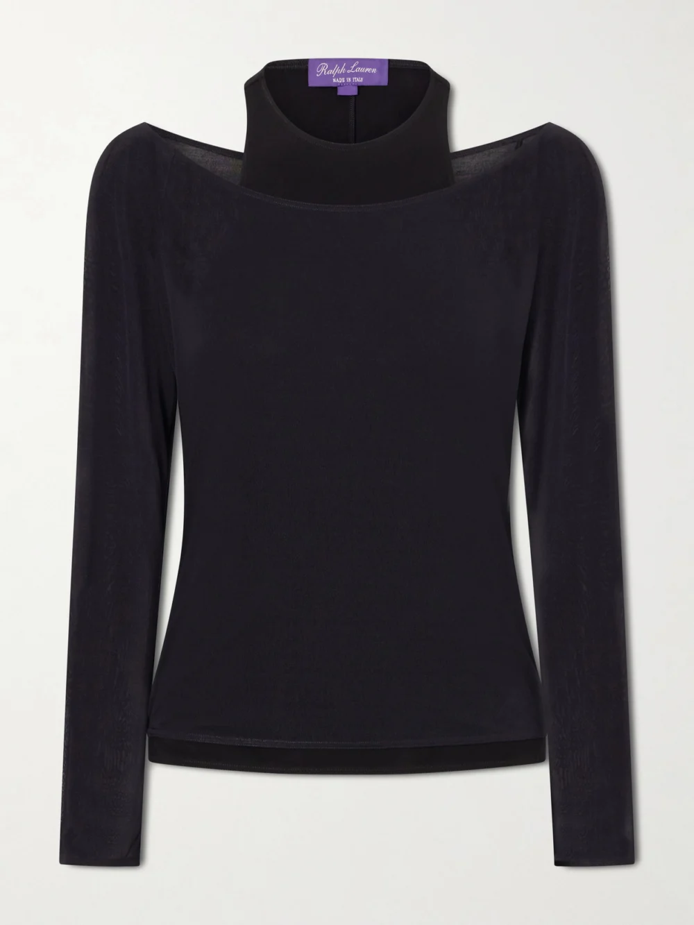 Ralph Lauren Collection Maxime Silk-jersey Sweatshirt in black