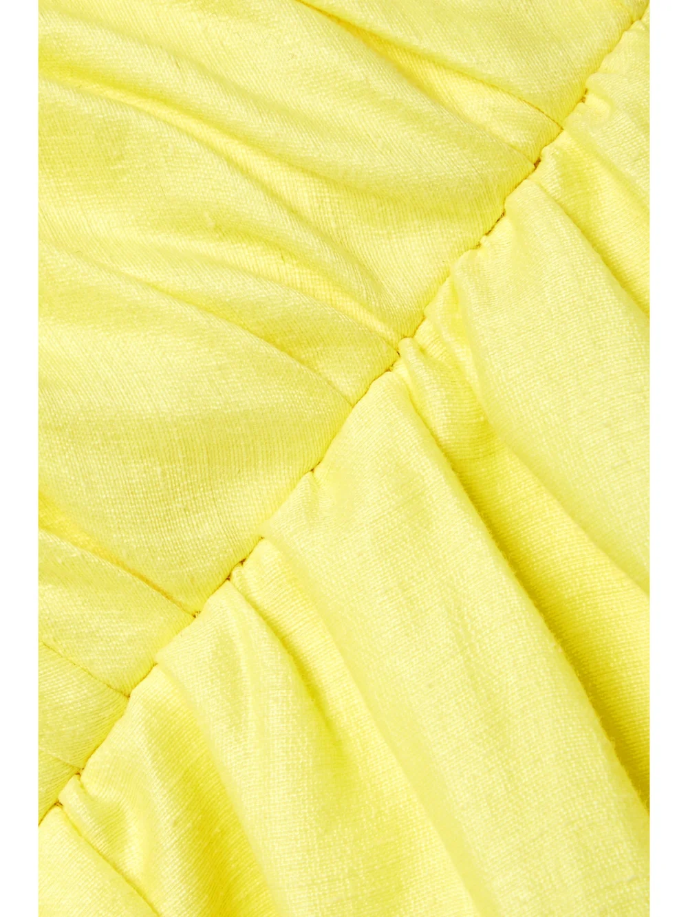 Close-up detail of the Rasario Asymmetric Ruffled Linen-blend Dress