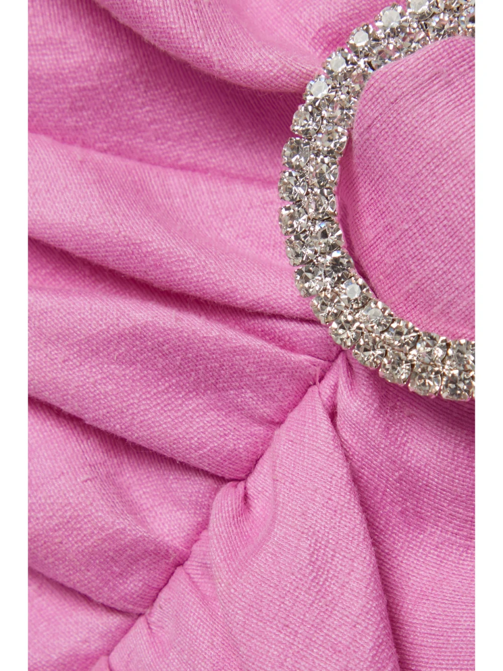 Close-up detail of the Rasario Crystal-embellished Linen-blend Midi Dress