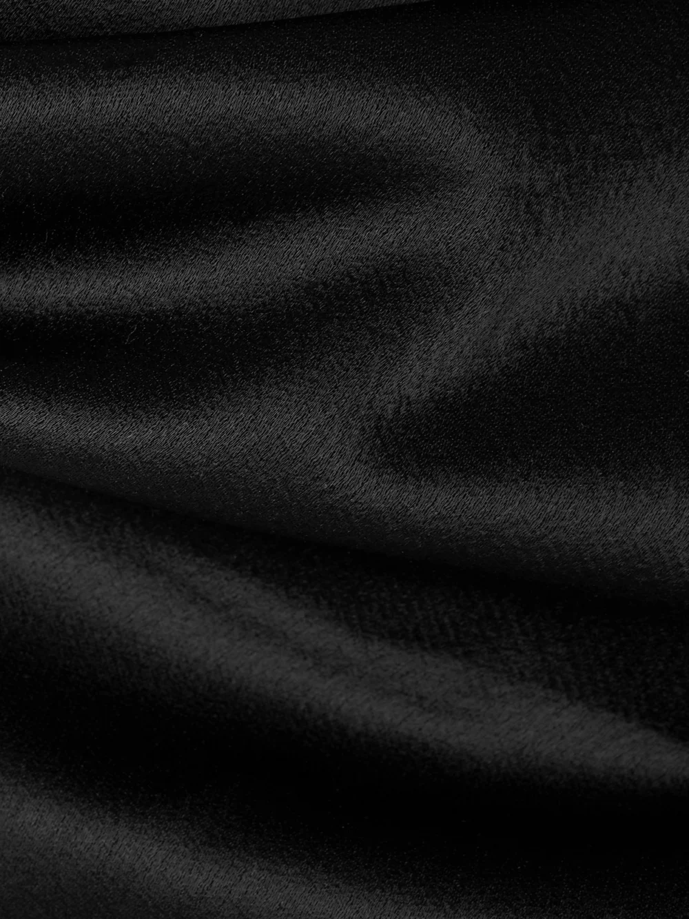 Close-up detail of the Rasario Draped Satin Midi Dress