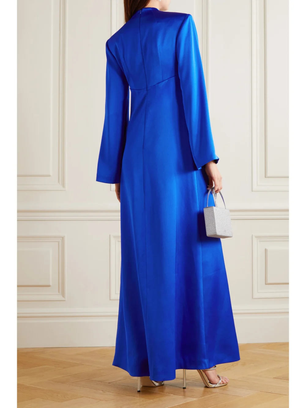 Back view of the Rasario Duchesse-satin Gown