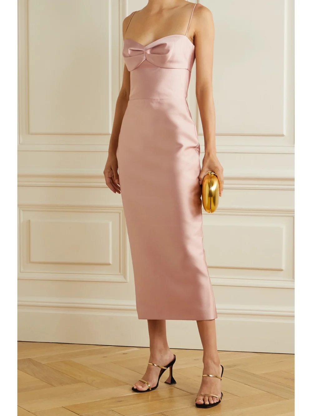 Rasario Duchesse-satin Midi Dress, worn by a model