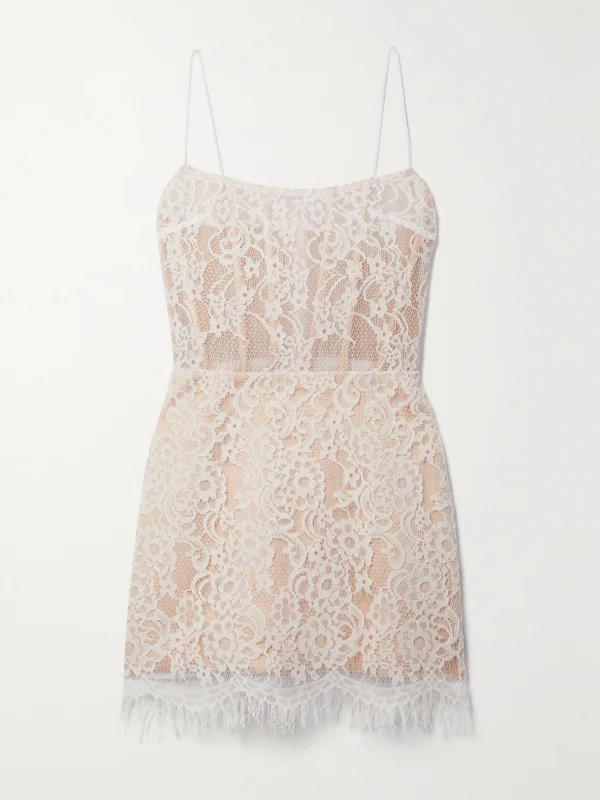 Rasario Fringed Lace Mini Dress