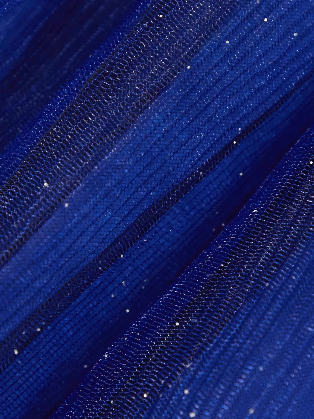 Close-up detail of the Rasario Glittered Tulle Gown