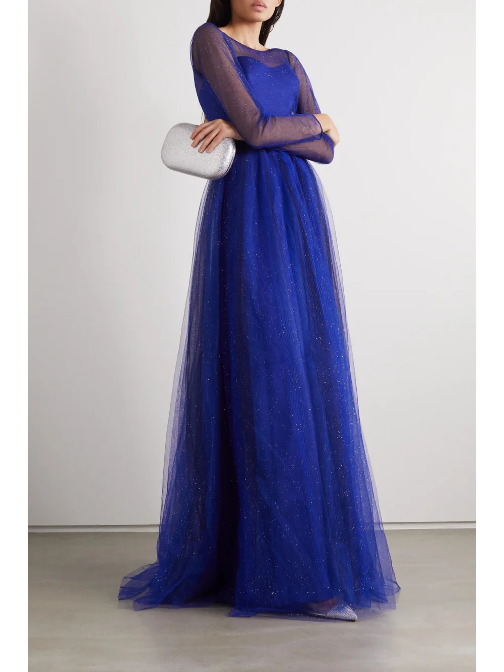 Rasario Glittered Tulle Gown, worn by a model