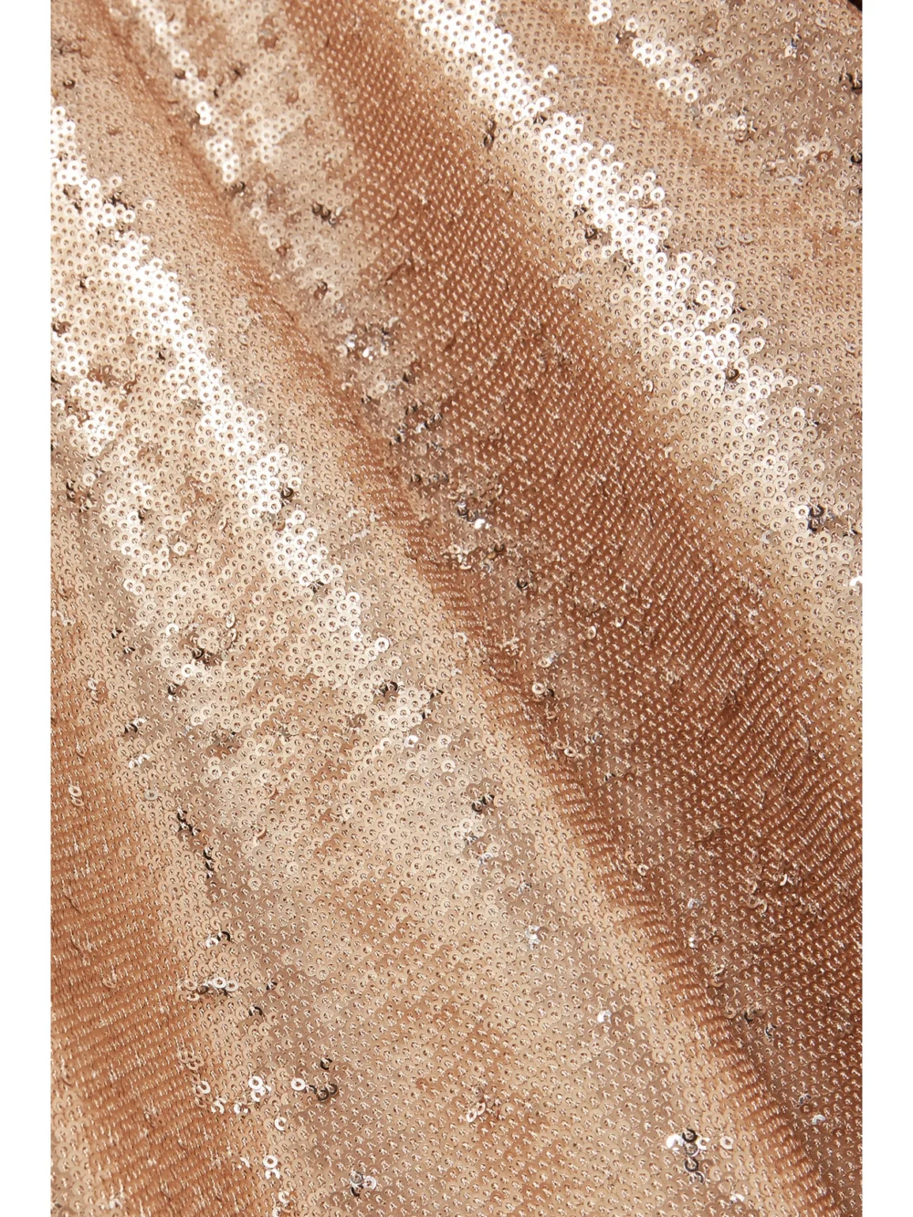 Close-up detail of the Rasario Sequined Crepe Gown