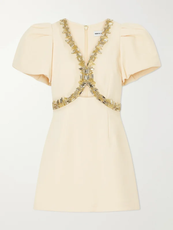Rebecca Vallance Alexandrite Embellished Cady Mini Dress