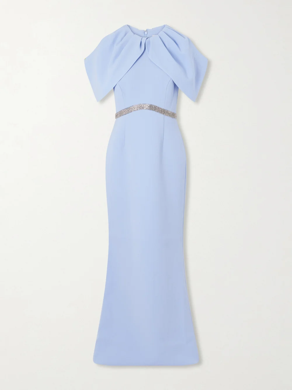 Rebecca Vallance Aylin One-shoulder Embellished Cady Maxi Dress in light blue