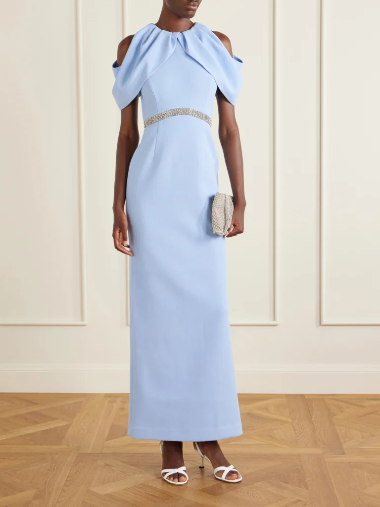 Rebecca Vallance Aylin One-shoulder Embellished Cady Maxi Dress