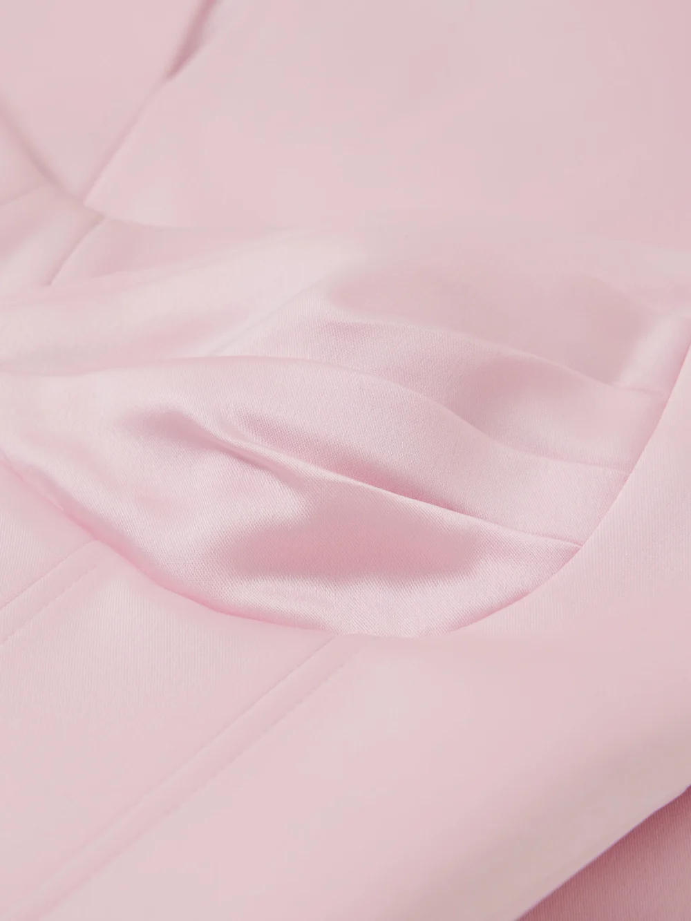 Close-up detail of the Rebecca Vallance Aymee Gathered Satin-twill Midi Dress