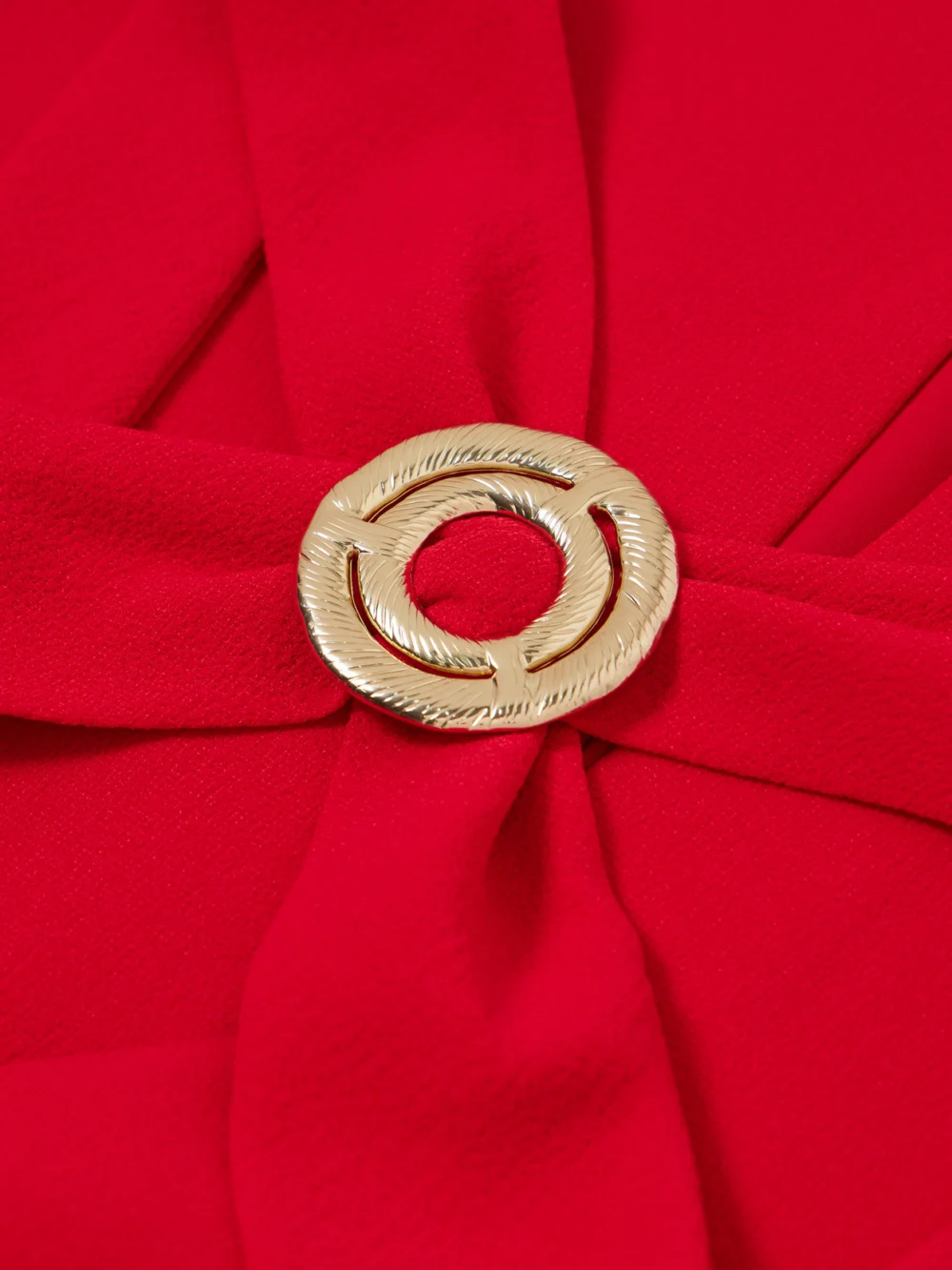 Close-up detail of the Rebecca Vallance Cameron Embellished Crepe Midi Dress