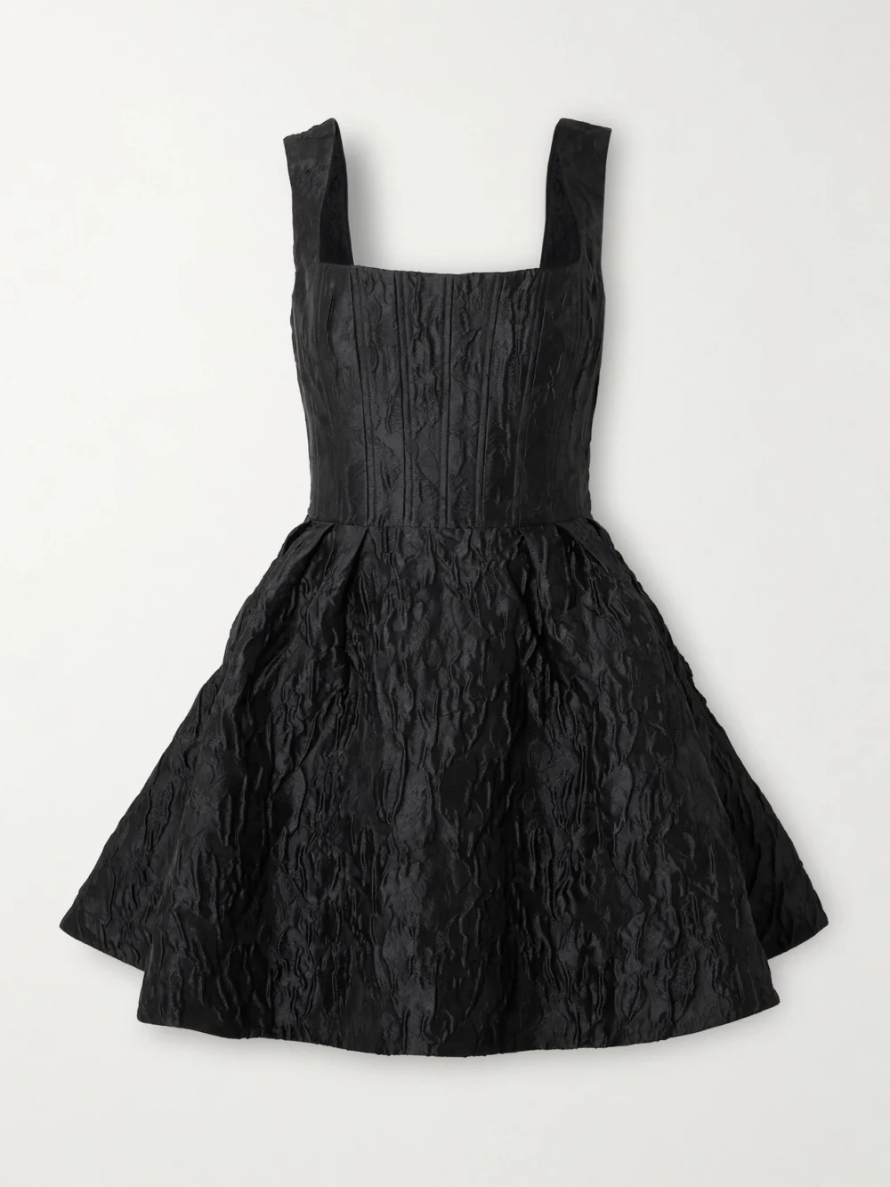 Rebecca Vallance Dreams Cloqué Mini Dress in black