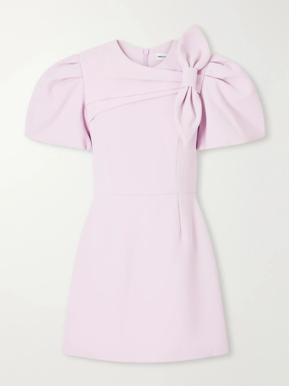 Rebecca Vallance Yolanda Bow-detail Crepe Mini Dress in lilac