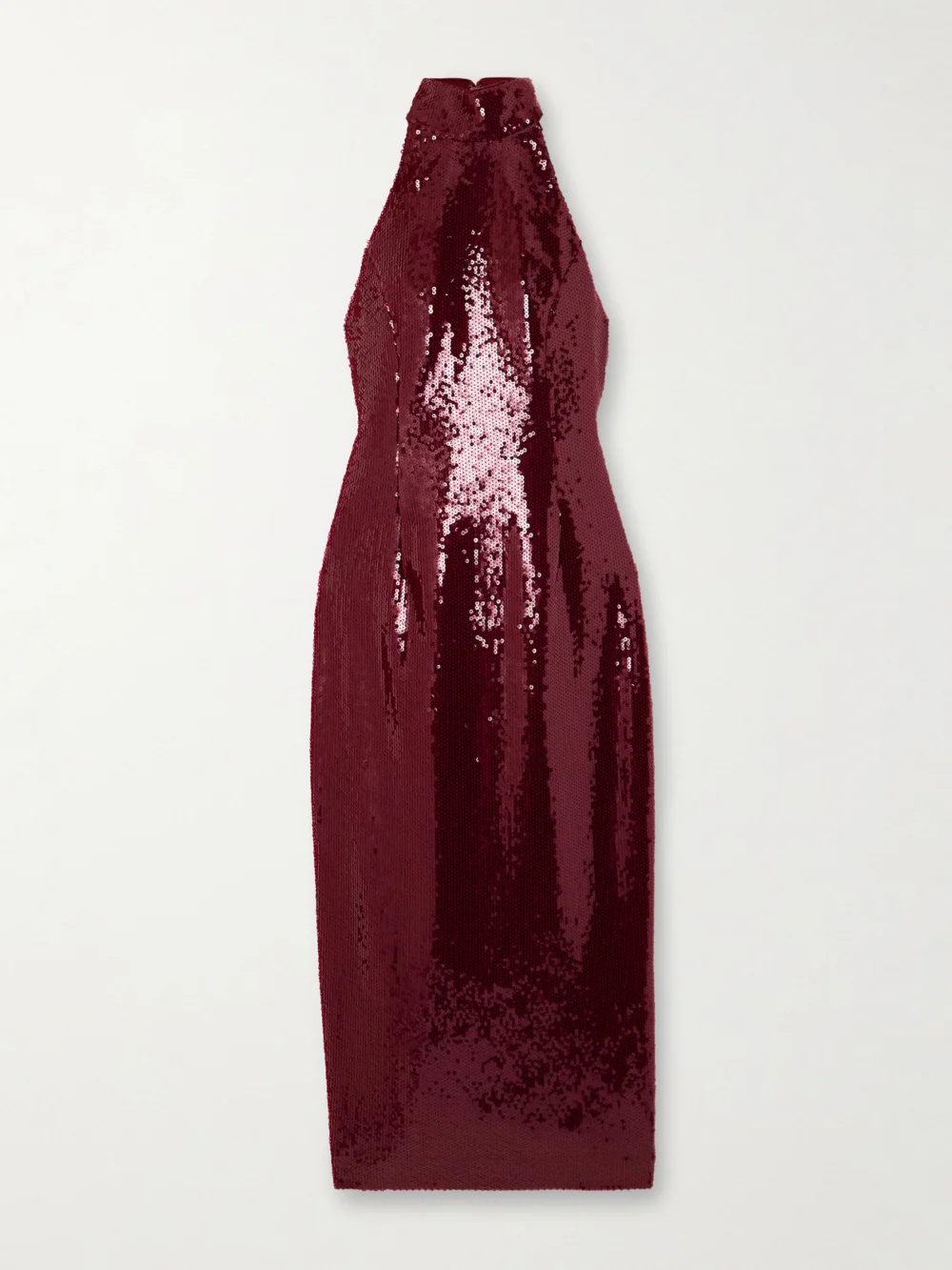 Rebecca Vallance Zelda Bow-detailed Sequined Satin Midi Dress in red
