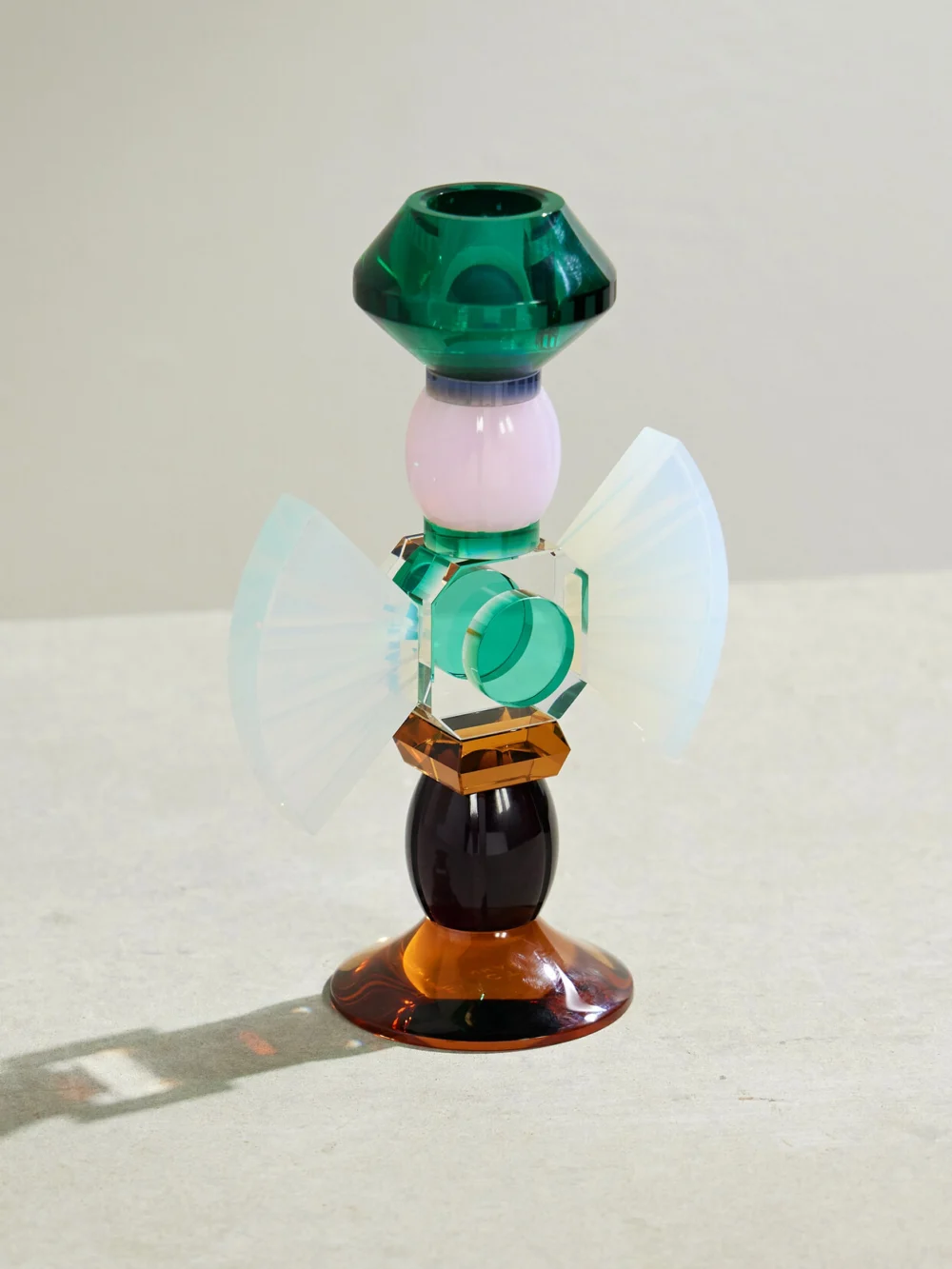 Reflections Copenhagen Carmina Crystal Candle Holder in green